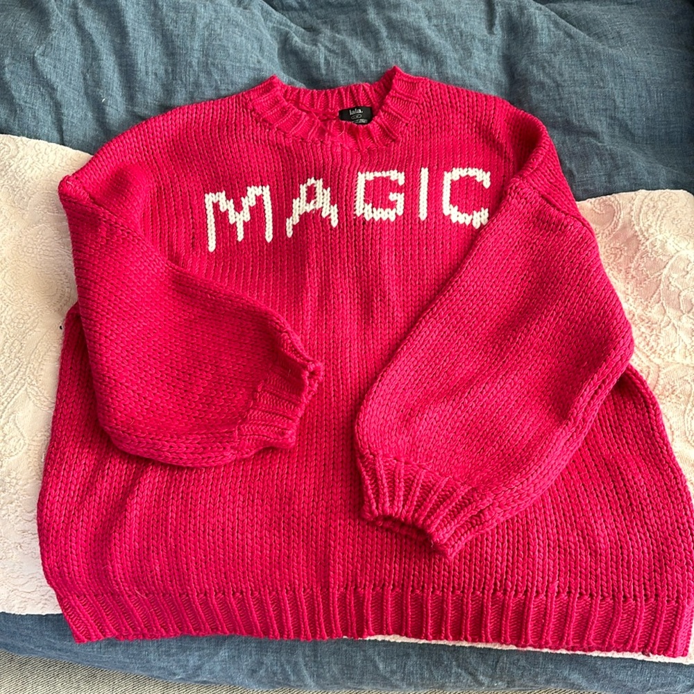Dressed in LALA Red 'Magic' Sweater